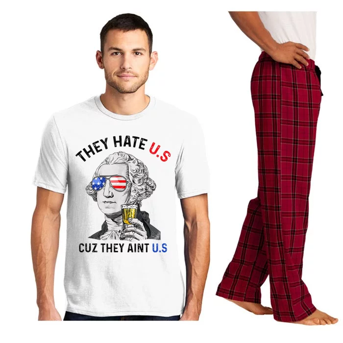 They Hate Us Cuz They Aint Us Funny 4th Of July Pajama Set