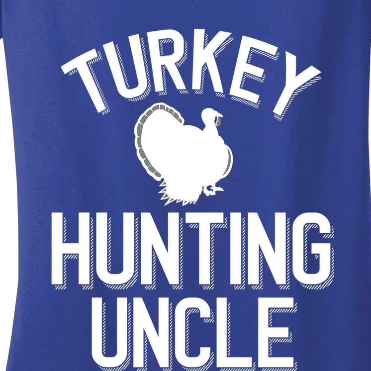 Turkey Hunting Uncle Cool Turkey Hunting Family Funny Gift Women's V-Neck T-Shirt