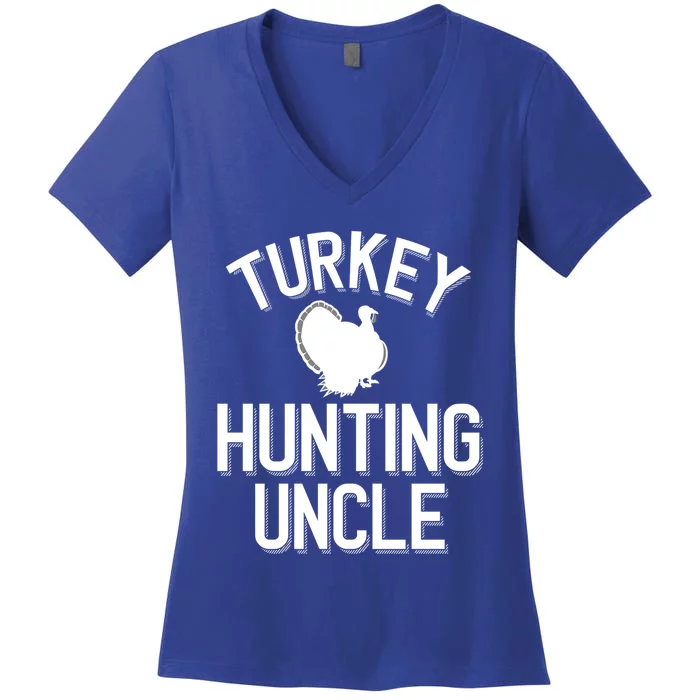 Turkey Hunting Uncle Cool Turkey Hunting Family Funny Gift Women's V-Neck T-Shirt