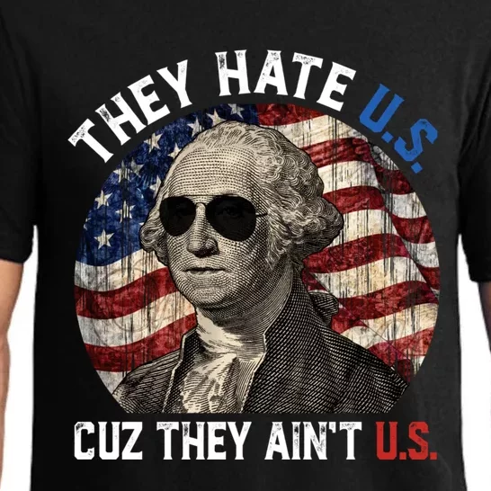 They Hate Us Cuz They AinT Us Usa American Flag 4th Of July Pajama Set