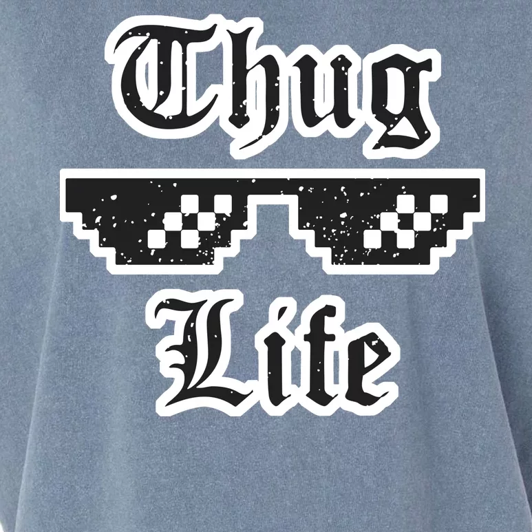 Thug Life Retro Glasses Meme Garment-Dyed Women's Muscle Tee