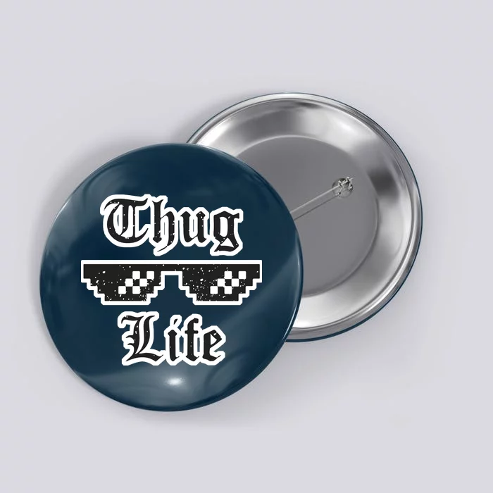 Thug Life Retro Glasses Meme Button