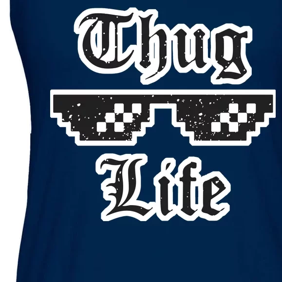 Thug Life Retro Glasses Meme Ladies Essential Flowy Tank