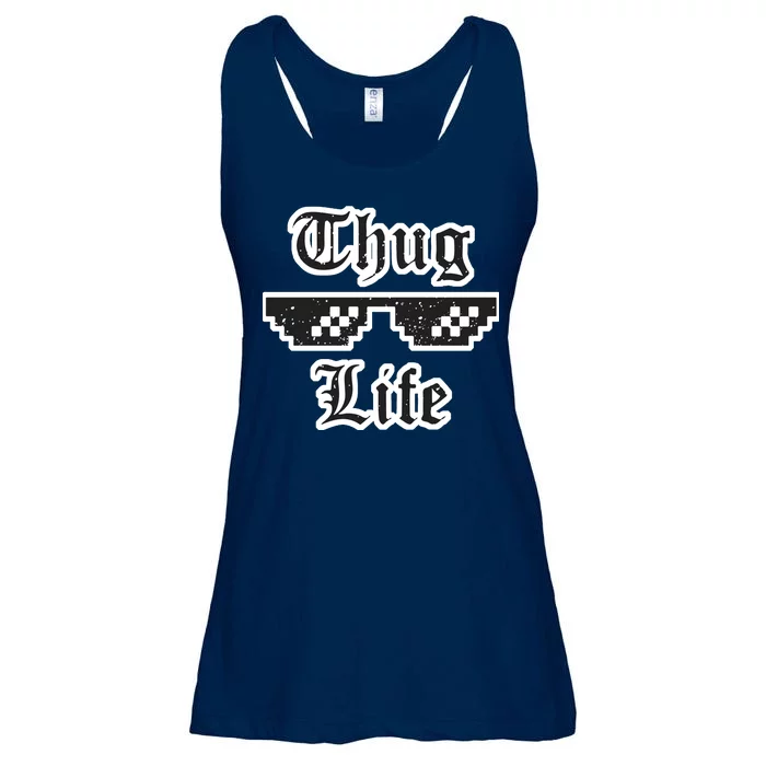 Thug Life Retro Glasses Meme Ladies Essential Flowy Tank