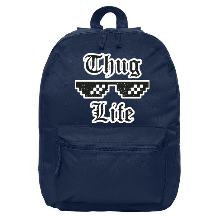 Thug Life Retro Glasses Meme 16 in Basic Backpack