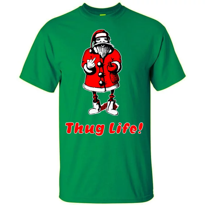 Thug Life Santa Claus Finger Christmas Tall T-Shirt