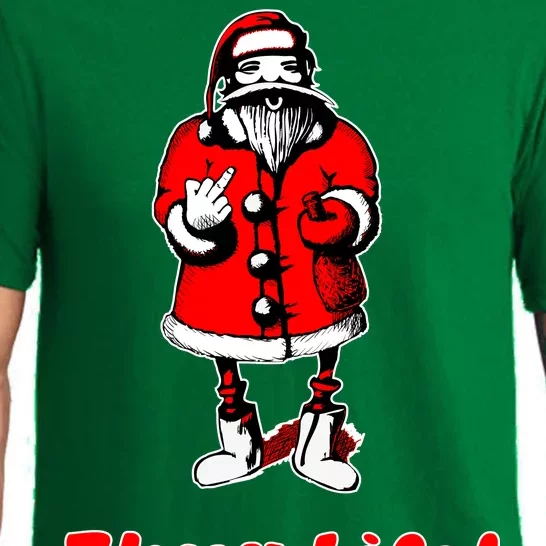 Thug Life Santa Claus Finger Christmas Pajama Set