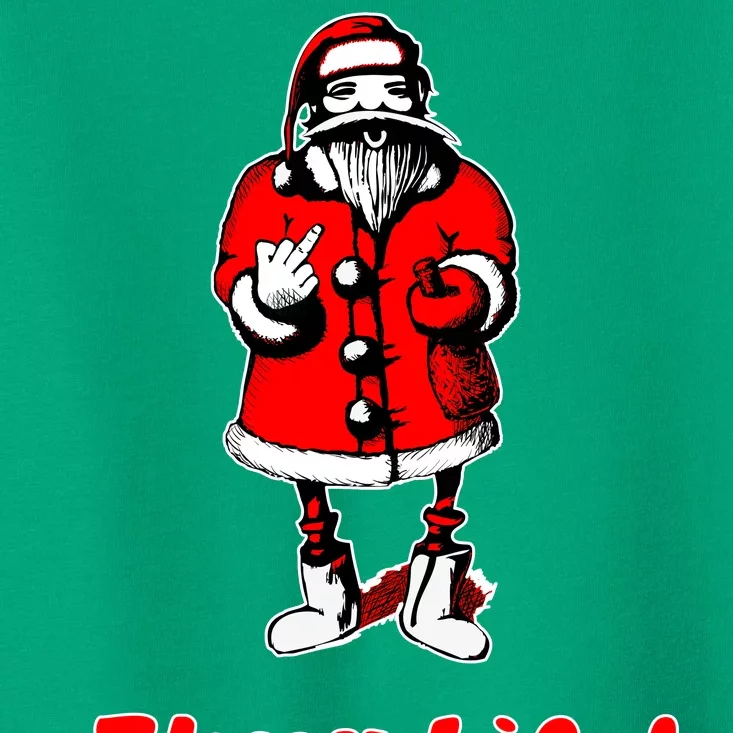 Thug Life Santa Claus Finger Christmas Toddler T-Shirt