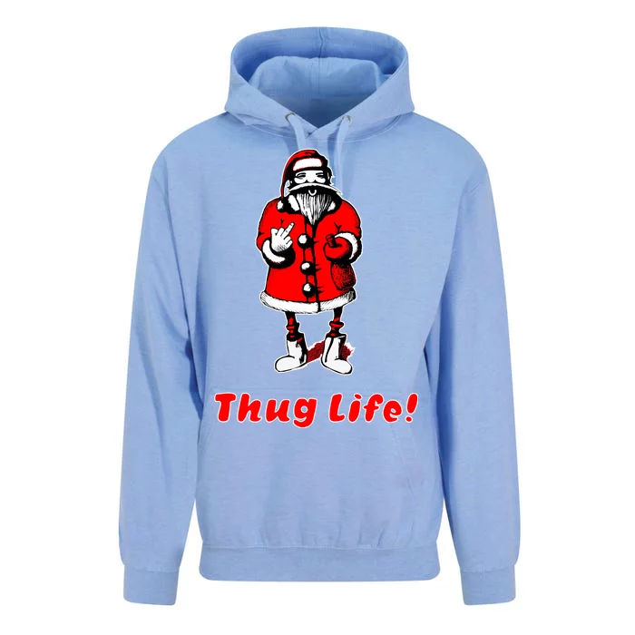 Thug Life Santa Claus Finger Christmas Unisex Surf Hoodie