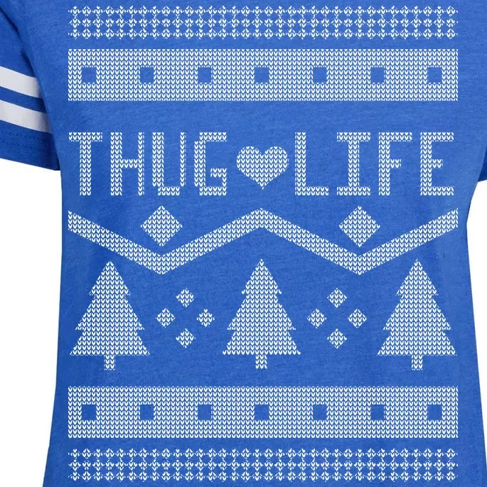 Thug Life Ugly Christmas Sweater Enza Ladies Jersey Football T-Shirt