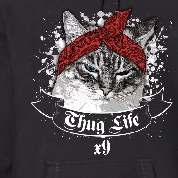 Thug Life X9 Gangster Cat Premium Hoodie