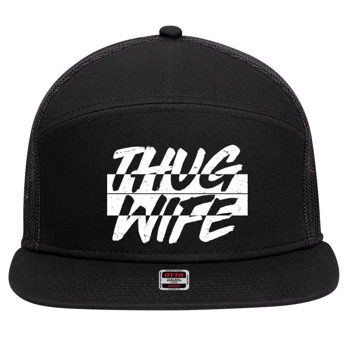 Thug Wife 7 Panel Mesh Trucker Snapback Hat