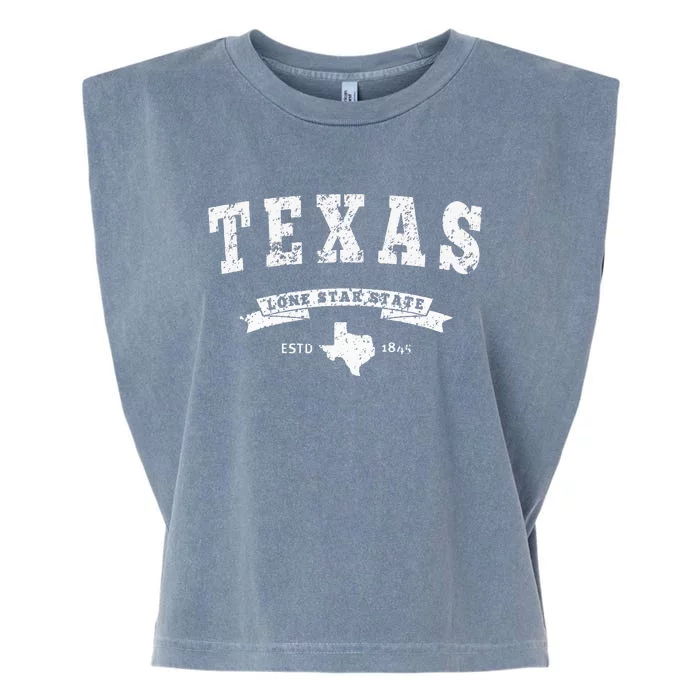 Texas Hoodie Vintage Texas Swea Retro Design TX Garment-Dyed Women's Muscle Tee