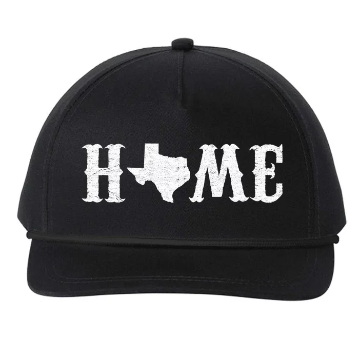 Texas Home Vintage Logo Snapback Five-Panel Rope Hat