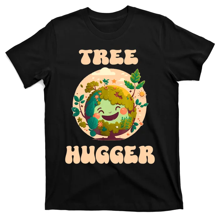 Tree Hugger Vintage Retro Nature Environmental Earth Day T-Shirt