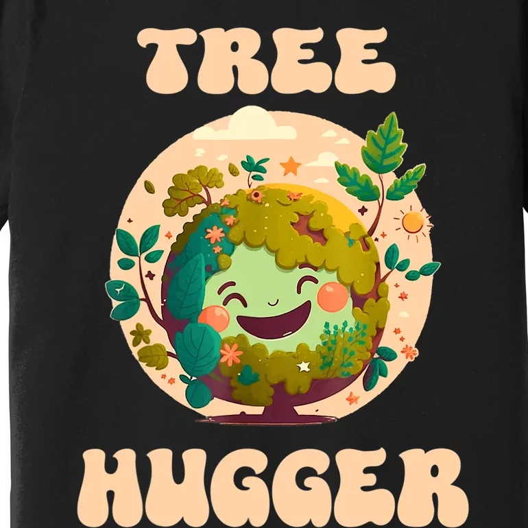 Tree Hugger Vintage Retro Nature Environmental Earth Day Premium T-Shirt