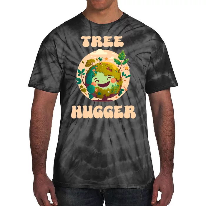 Tree Hugger Vintage Retro Nature Environmental Earth Day Tie-Dye T-Shirt