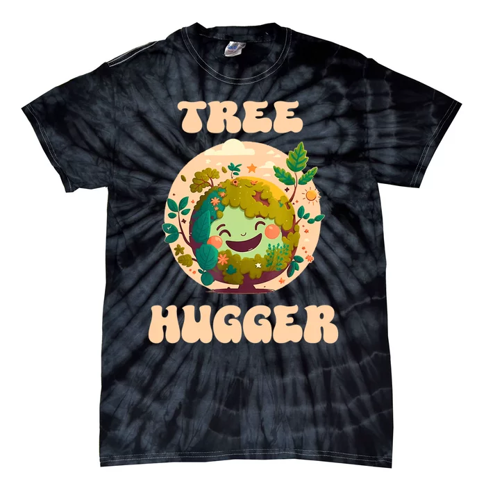 Tree Hugger Vintage Retro Nature Environmental Earth Day Tie-Dye T-Shirt