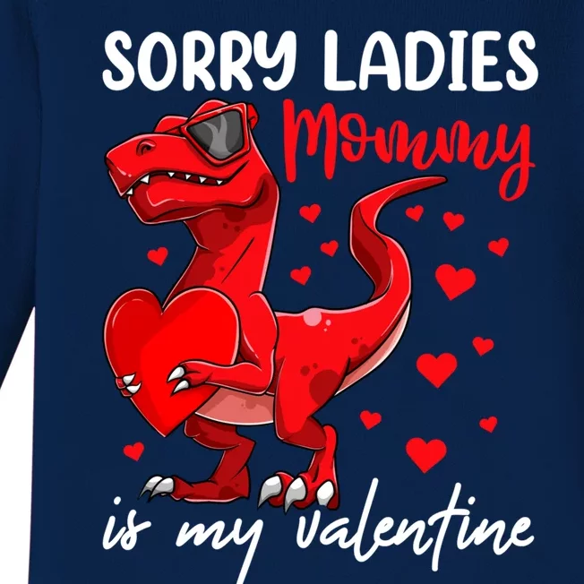 Tgiftrex Heart Valentines Day Gift Dinosaur Gift Baby Long Sleeve Bodysuit