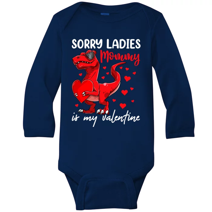 Tgiftrex Heart Valentines Day Gift Dinosaur Gift Baby Long Sleeve Bodysuit