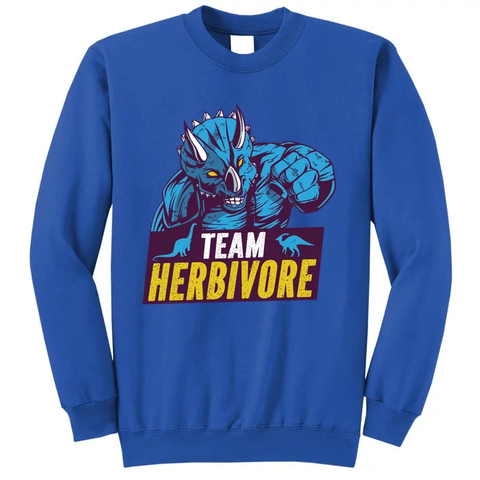 Team Herbivore Vegan Dinosaur Vegetarians And Vegans Gift Tall Sweatshirt