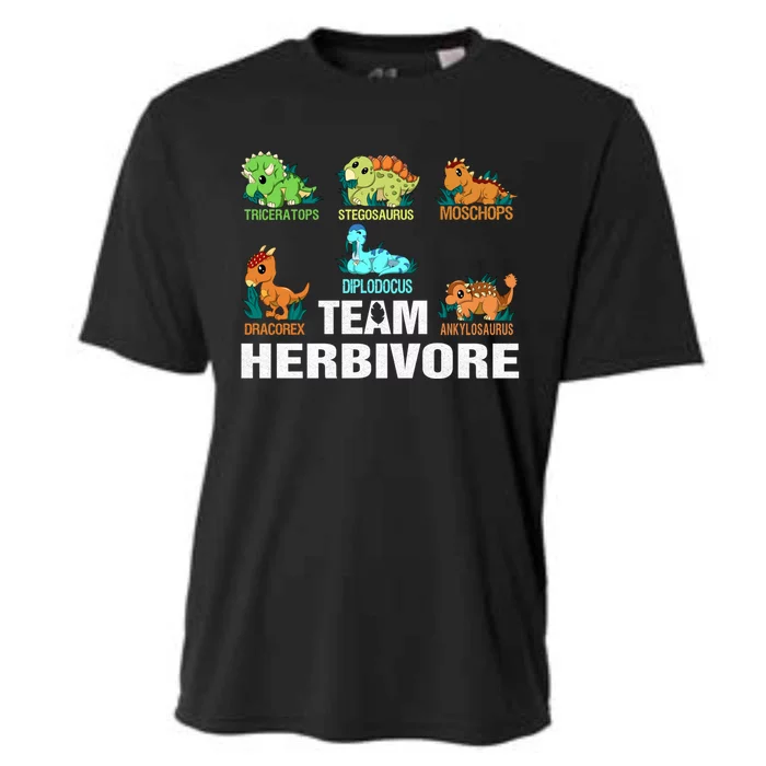 Team Herbivores Veganism Herbivore Dinosaur Gift Cooling Performance Crew T-Shirt