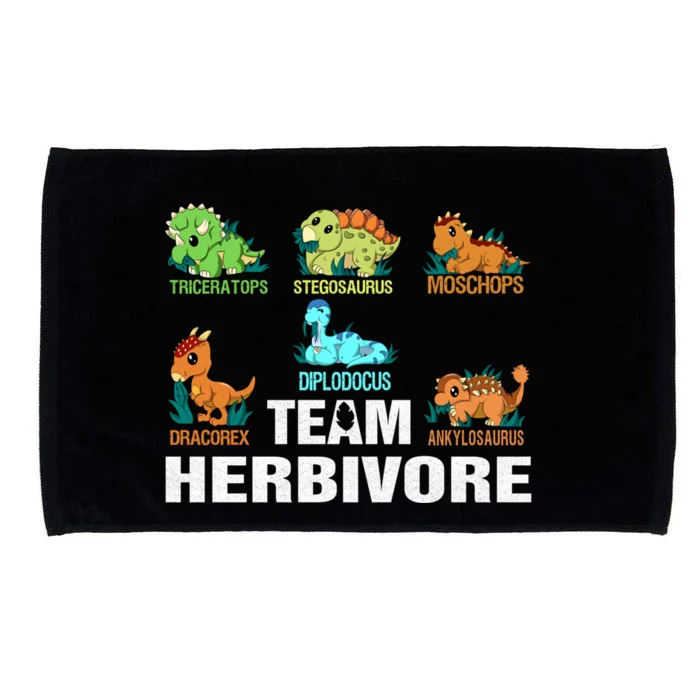 Team Herbivores Veganism Herbivore Dinosaur Gift Microfiber Hand Towel