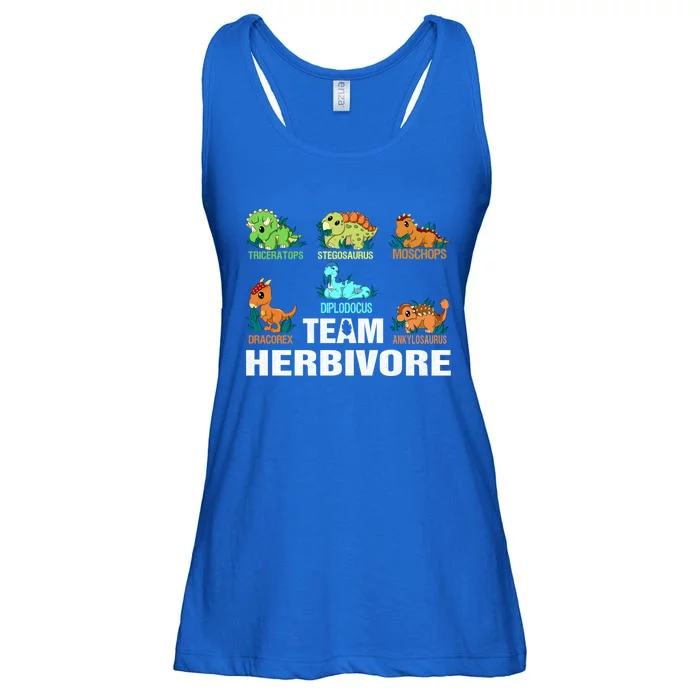 Team Herbivores Veganism Herbivore Dinosaur Gift Ladies Essential Flowy Tank