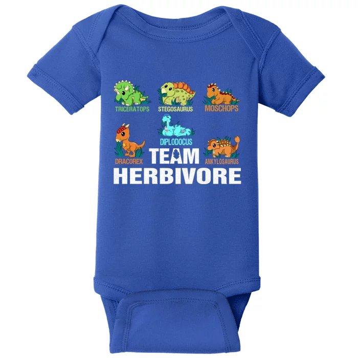 Team Herbivores Veganism Herbivore Dinosaur Gift Baby Bodysuit