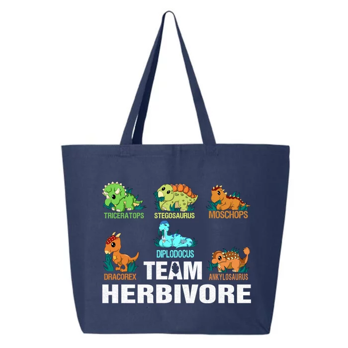 Team Herbivores Veganism Herbivore Dinosaur Gift 25L Jumbo Tote