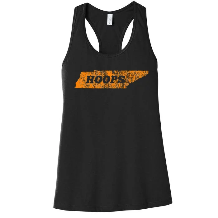 Tennessee Hoops Vintage Sports Fan Basketball In Knoxville Women's Racerback Tank