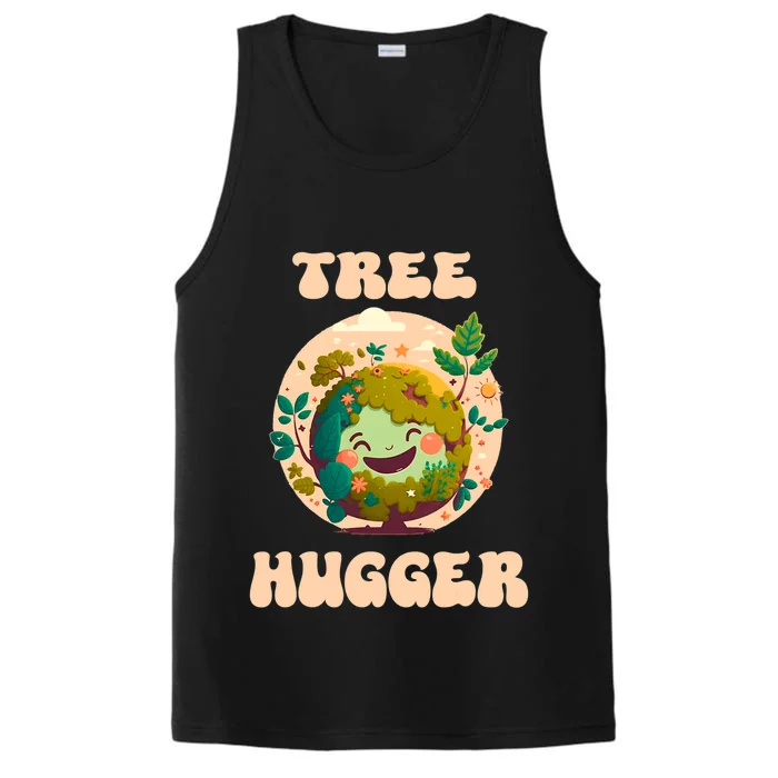 Tree Hugger Vintage Retro Nature Environmental Earth Day Performance Tank