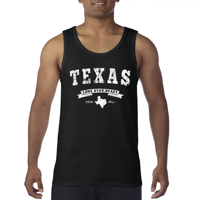 Texas Hoodie Vintage Texas Swea Retro Design TX Tank Top