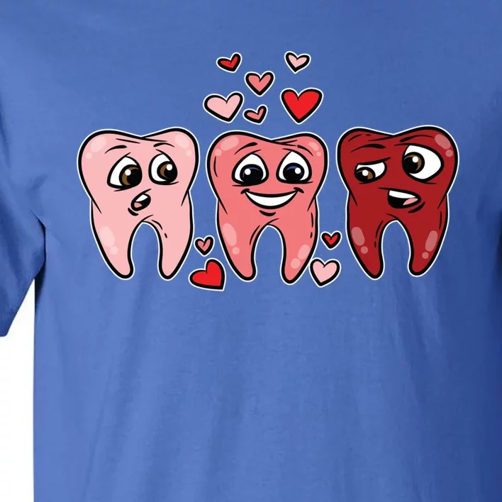 Tooth Heart Valentines Day Cute Dentist Dental Hygienist Great Gift Tall T-Shirt