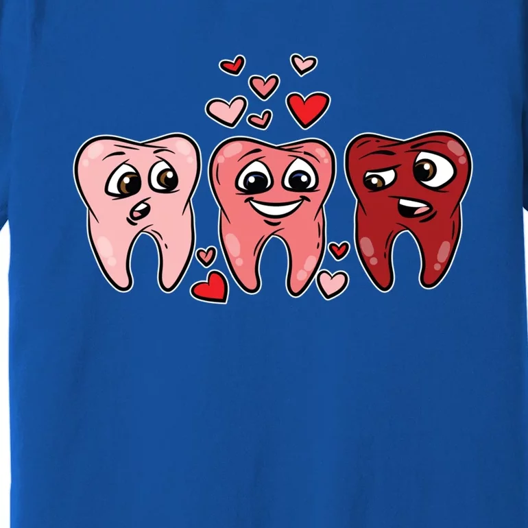 Tooth Heart Valentines Day Cute Dentist Dental Hygienist Great Gift Premium T-Shirt