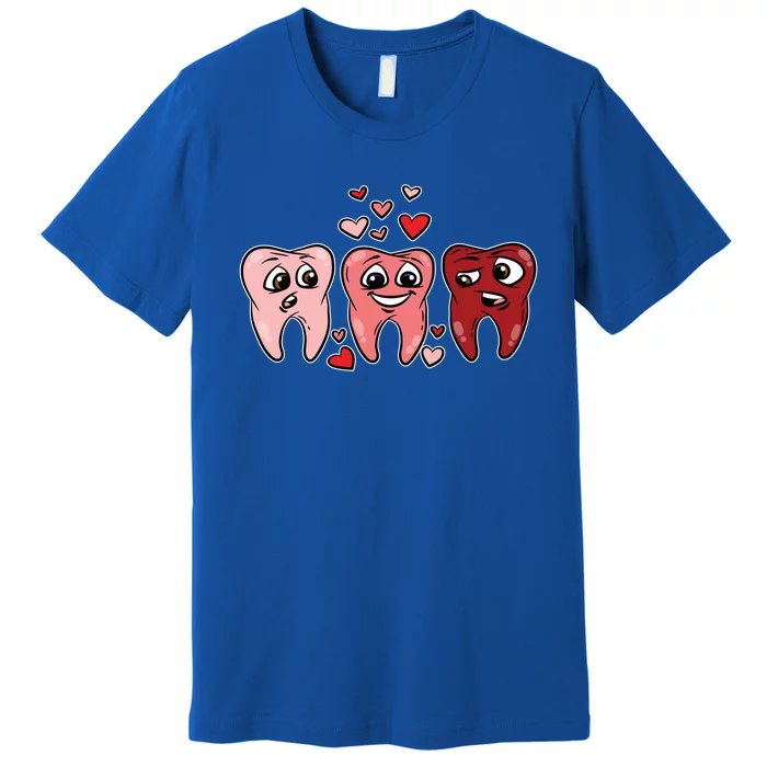 Tooth Heart Valentines Day Cute Dentist Dental Hygienist Great Gift Premium T-Shirt