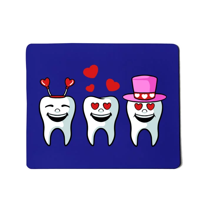 Tooth Hearts Valentines Day Cute Dentist Dental Hygienist Funny Gift Mousepad