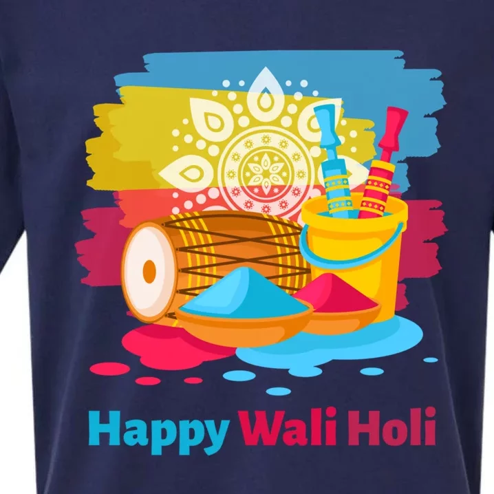 Traditional Happy Wali Holi Gift Sueded Cloud Jersey T-Shirt