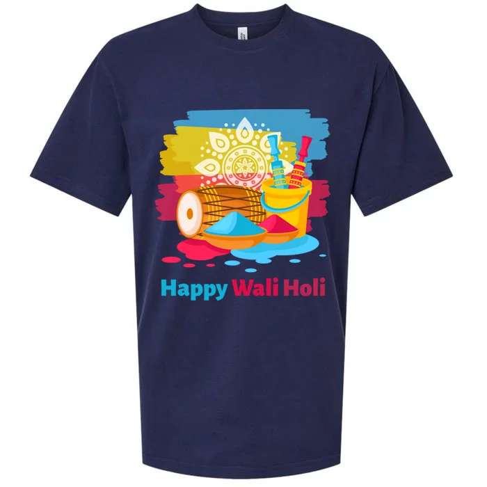 Traditional Happy Wali Holi Gift Sueded Cloud Jersey T-Shirt