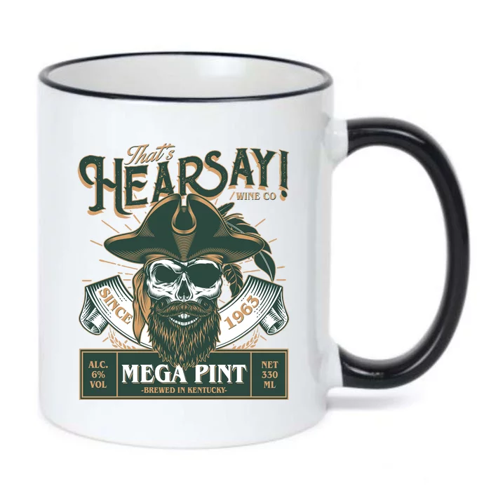 That's Hearsay Wine Co Company Mega Pint Black Color Changing Mug