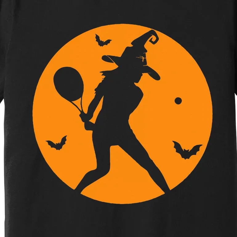 Tennis Halloween Witch Costume For Tennis Players Coaches Premium T-Shirt