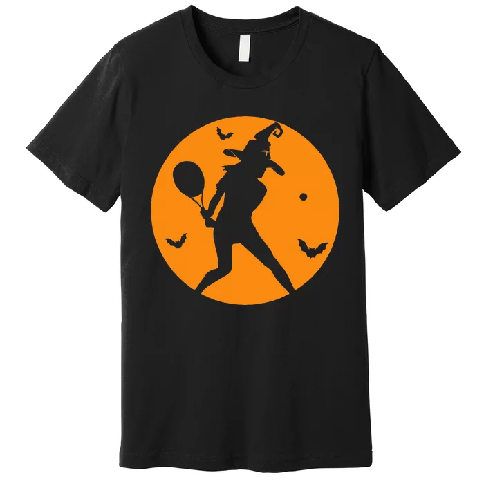 Tennis Halloween Witch Costume For Tennis Players Coaches Premium T-Shirt