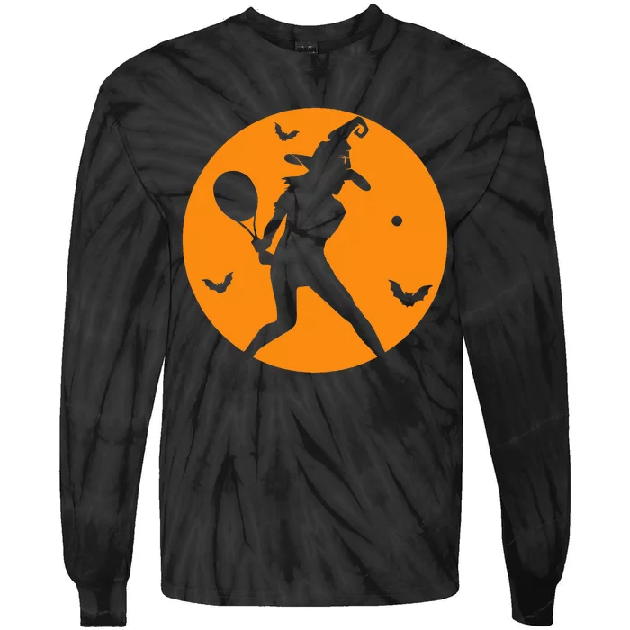 Tennis Halloween Witch Costume For Tennis Players Coaches Tie-Dye Long Sleeve Shirt