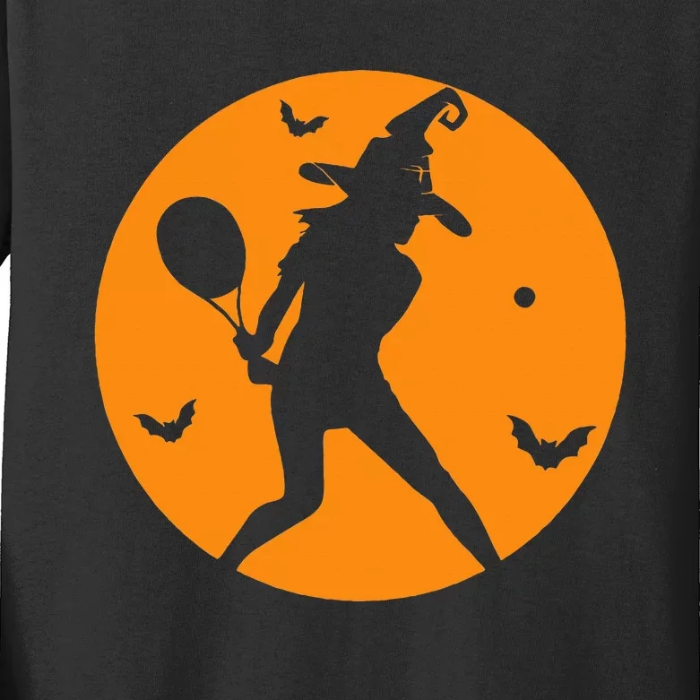 Tennis Halloween Witch Costume For Tennis Players Coaches Kids Long Sleeve Shirt