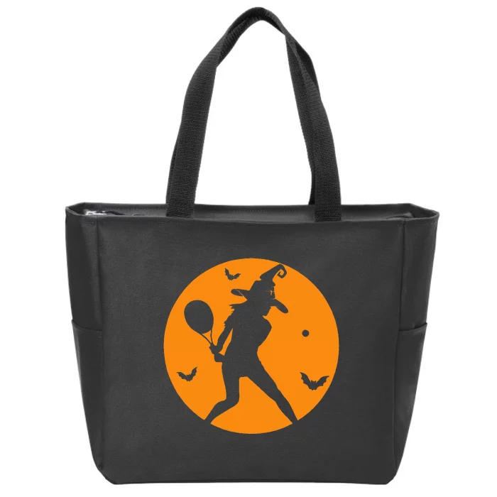 Tennis Halloween Witch Costume For Tennis Players Coaches Zip Tote Bag