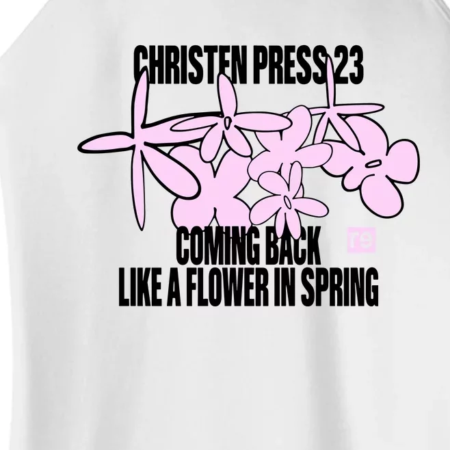 Tobin Heath Wearing Christen Press 23 Coming Back Like A Flower In Spring Women’s Perfect Tri Rocker Tank