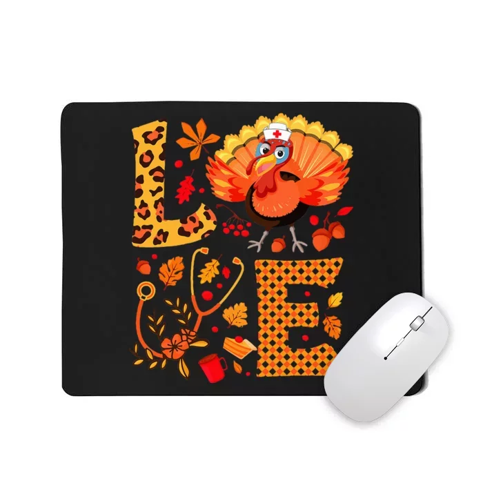 Thanksgiving  Health Worker Nursing Turkey Nurse Mousepad