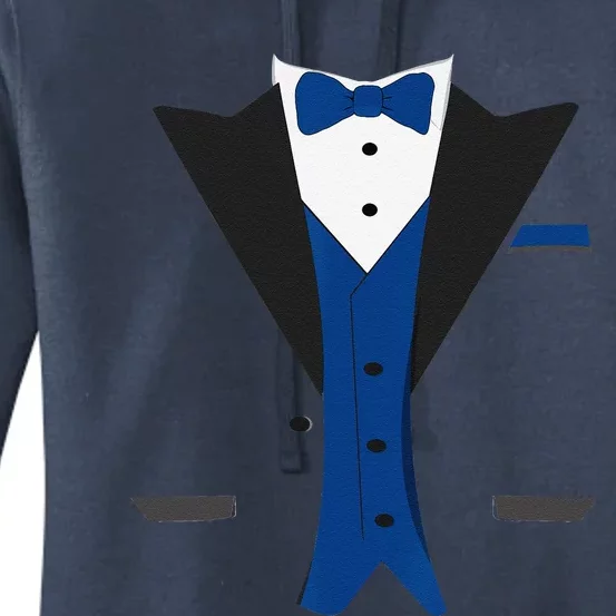 Tuxedo Halloween Wedding Groom Costume Blue Funny Women's Pullover Hoodie