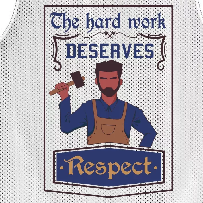 The Hard Work Deserves Respect Mesh Reversible Basketball Jersey Tank