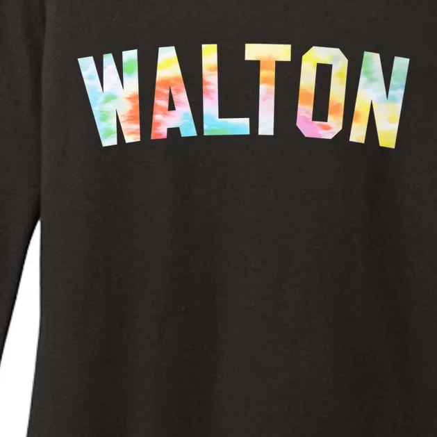 Tees Honored Walton 2024 Tiedye Warmups Womens CVC Long Sleeve Shirt